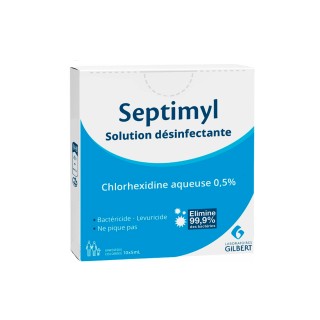 Chlorhexidine aqueuse 0.5% Septimyl boite de 10 unidoses de 5 ml